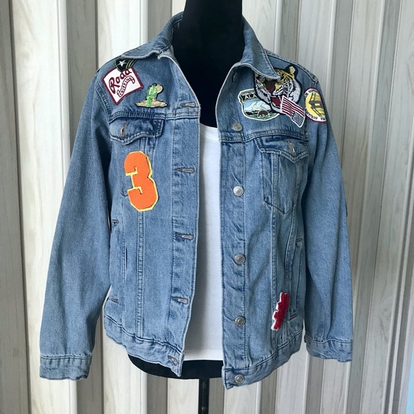 TOPSHOP MOTO DENIM JEAN JACKET. - Picture 1 of 5